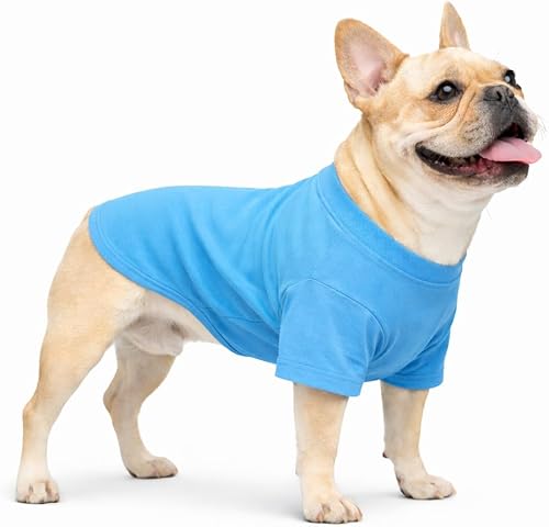 Miniatura 99 de Lovelonglong Ropa para mascotas, disfraces para perro, ropa de perro salchicha, camiseta en blanco para perros salchicha, Corgi 100% algodón, rosa