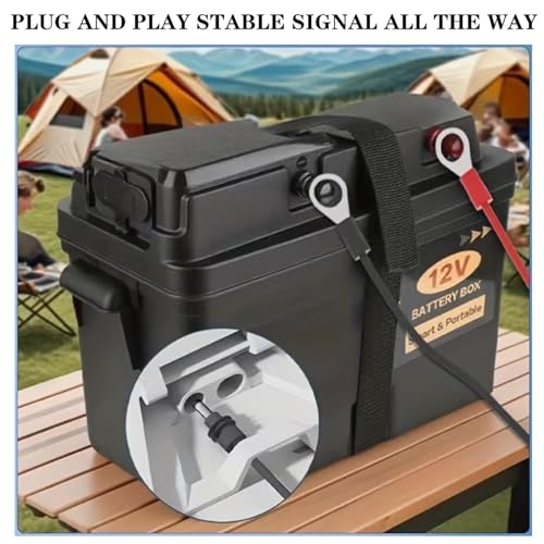 Image of Starlink Mini O Ring to DC Connecters Extension Cable, 18AWG Starlink Mini Direct Battery Power Cable with ATC /ATO Fuse Holder, Weatherproof, Perfect for Off-Road, RV, or Marine Use (3M /10FT)