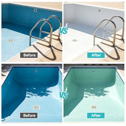 Pintura impermeable para piscina YOA, color verde manzana, 1 galón, apta para cemento, masilla, pintura látex, paredes, pisos, exteriores, piscinas y estanques miniatura 2