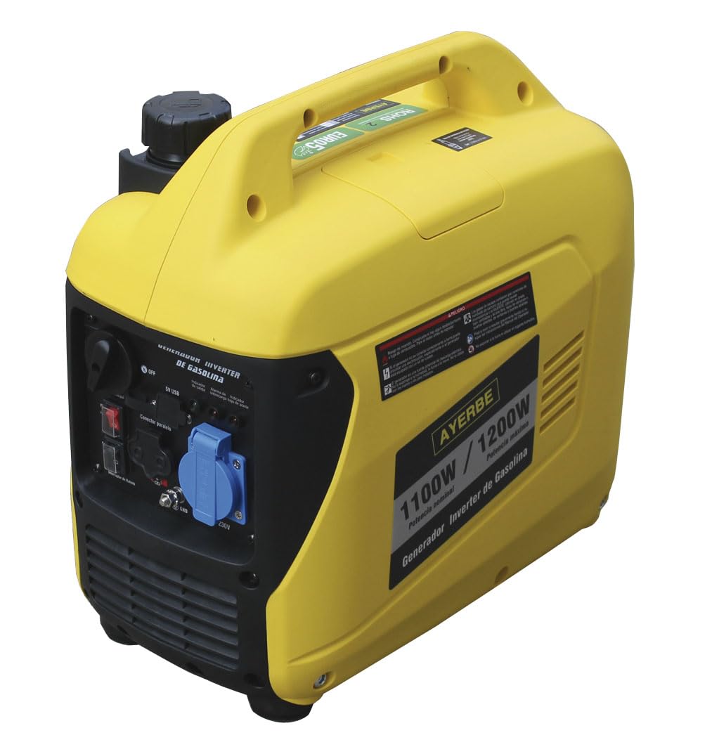 Generador Inverter AY-1400 KT de Gasolina 1200 W Silencioso 59 dB con Motor Kiotsu para Uso Portátil y Electrónica Sensible - Maestro Ferretero