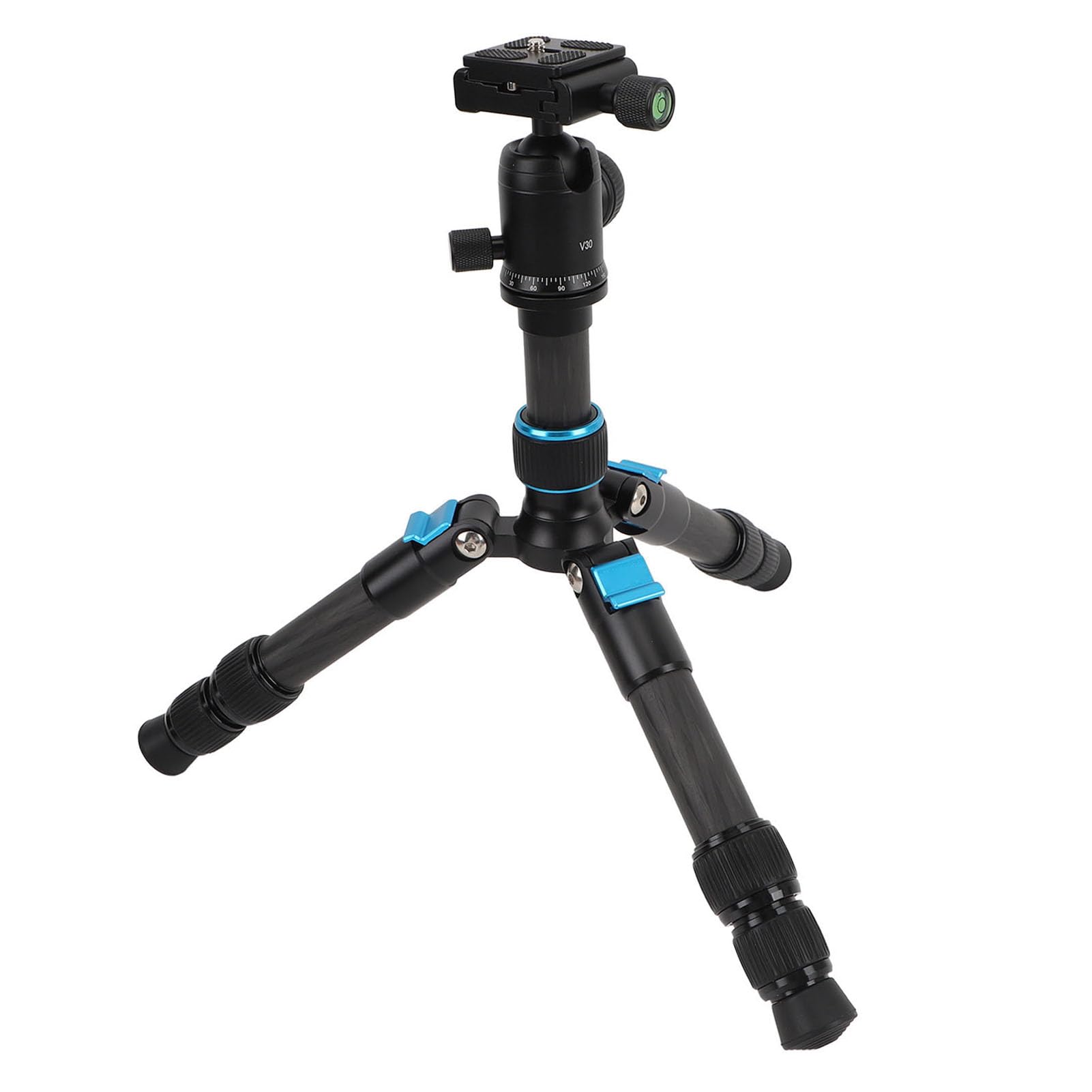 Statyw do aparatu stacjonarnego z wysuwaną głowicą kulową z włókna węglowego obrót o 360 stopni do fotografii mini lustrzanką cyfrową