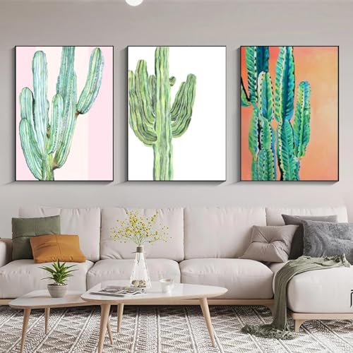 Peinture sur toile de cactus KEBIA art mural de salon premium 20x30