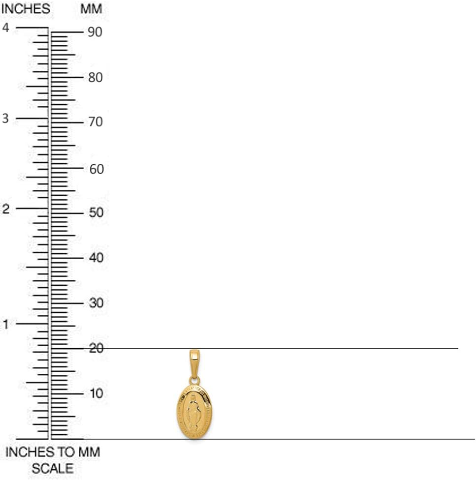 Diamond2Deal 14k Gold Miraculous Medal Charm - Image 5