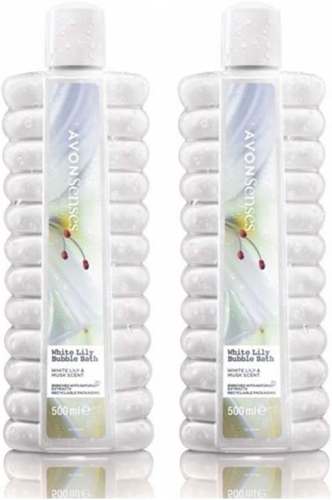 2 x Avon Bubble Bath White Lily Bubble Bath 500ml BigaMart