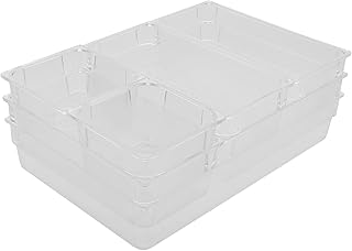 Lurrose 7 sztuk akrylowych pudełek do przechowywania kosmetyków, przezroczyste szuflady, organizery na biurko, organizer na kosmetyki do makijażu, organizer na toaletę