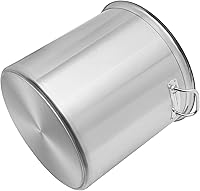 Vista 7 de Olla de acero inoxidable de 100 cuartos de galón con tapa, olla grande de 19.7 x 19.7 pulgadas, olla de acero inoxidable para comedor, tienda