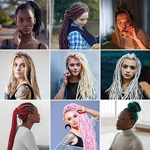 Shinon 15Pcs/20Inch Crochet Dreadlocks Extensions 100% Hip-Hop Handmade Synthetic Hair Extensions Twist Braiding Hairpiece For Fashion Goddess #TOP6