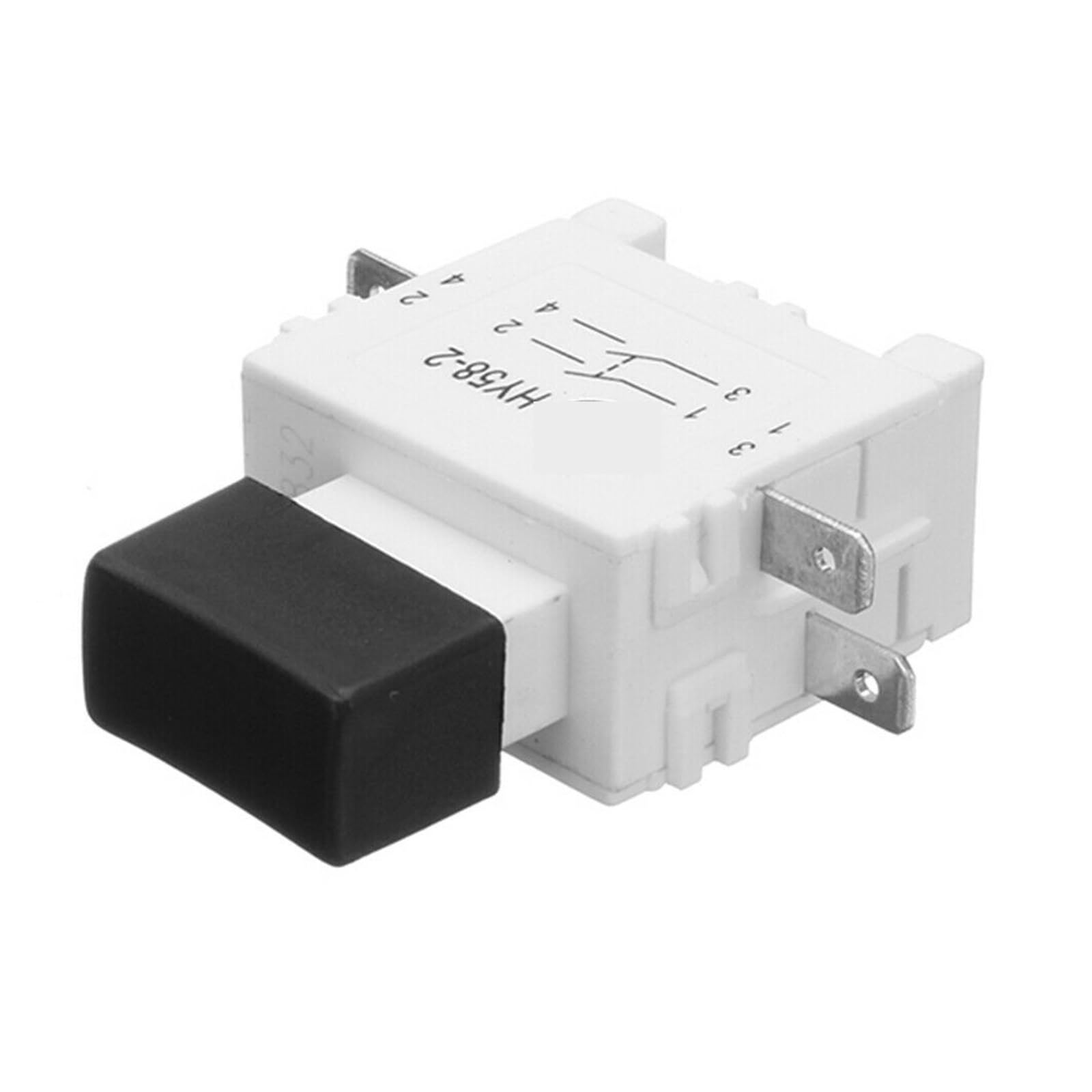 Interruptor de gatillo pulsador for Herramienta eléctrica HY58-2 con Freno, 16/19 A, 250/127 V, 4 Pines, Paquete de 2
