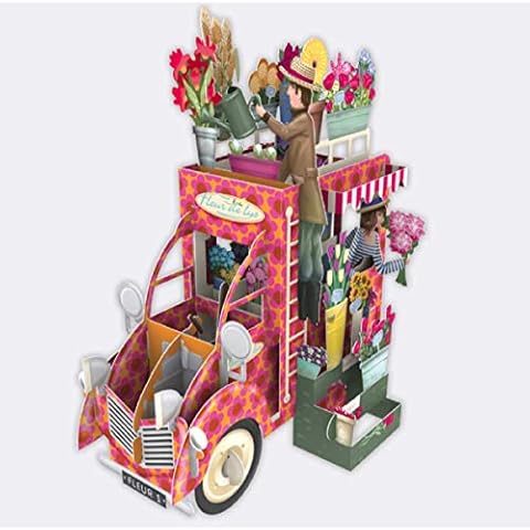 "The Flower Truck" - 3D Pop Up Birthday Greeting Card Cover
