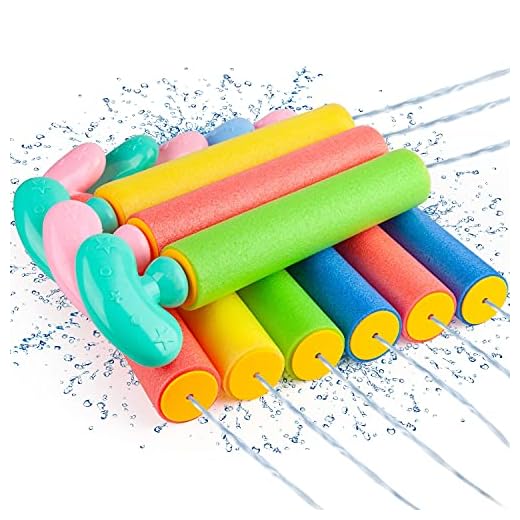 KAQINU 9 Pack Water Gun, Foam Water Blaster Squirt Gun Set for Kids Swimming Pool Toys Adults Water Gun Blaster Shooter for Summer Beach Outdoor Play Game Toy