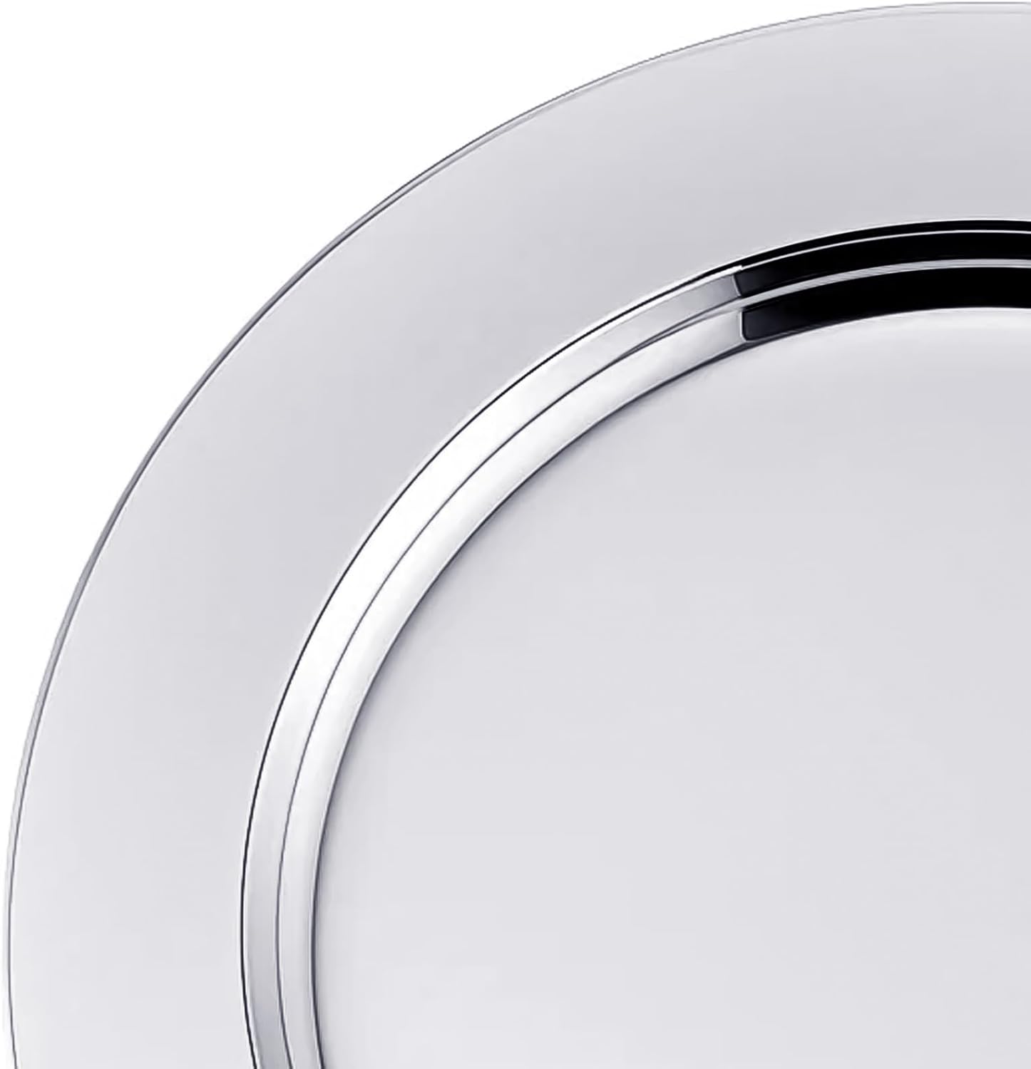 Stainless Steel Charger Plates for Wedding Party Event Decor, Metal Round Chargers for Dinner Plates Silver Set of 6 13"