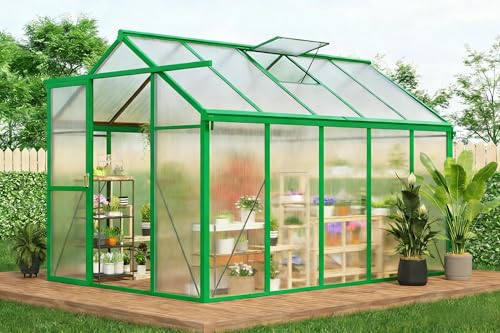 6x10 FT Outdoor Greenhouse with Vent and Door