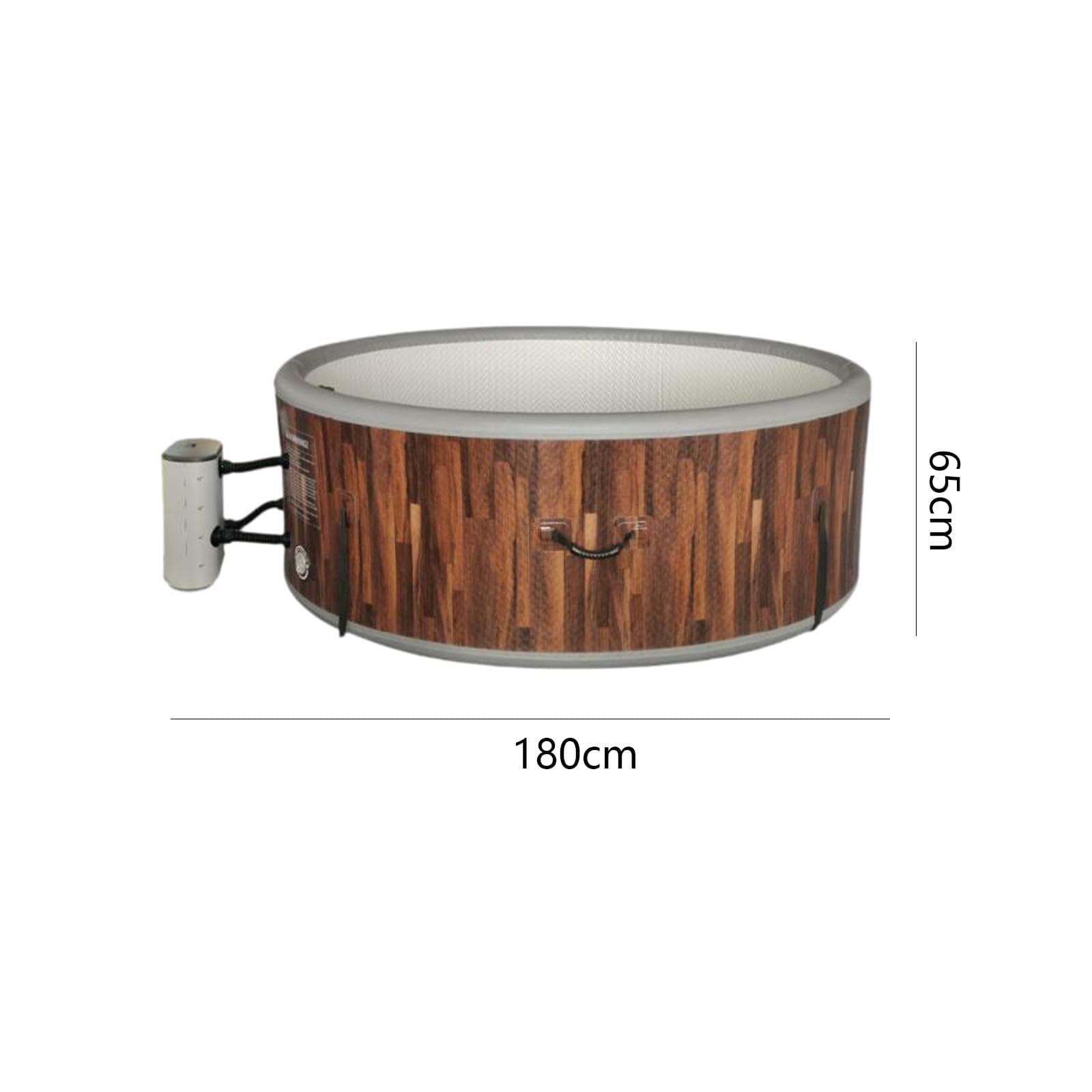 Spa Gonflable d'extérieur pour 4 à 6 Personnes, Spa Rond avec Chauffage Intelligent, pour fête en Plein air dans l'eau de Cour