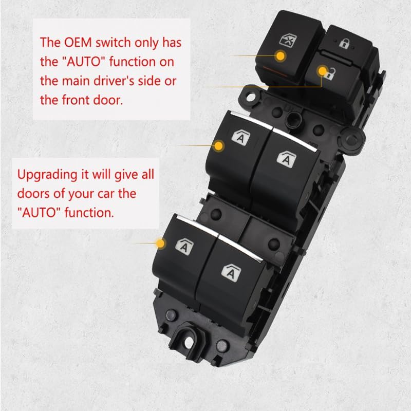 for Toyota Tacoma Limited/TRD Off Road/TRD PRO/TRD Sport 2016-2023 LHD All Auto Up/Down Lighted LED Power Master Drive Window Switch Blue Color 1pcs Car Accessories