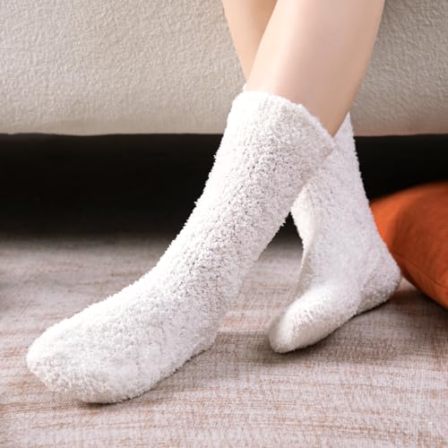 Image of Pleneal Fuzzy Socks Women Fluffy Socks Winter Soft Cozy Sleeping Sock