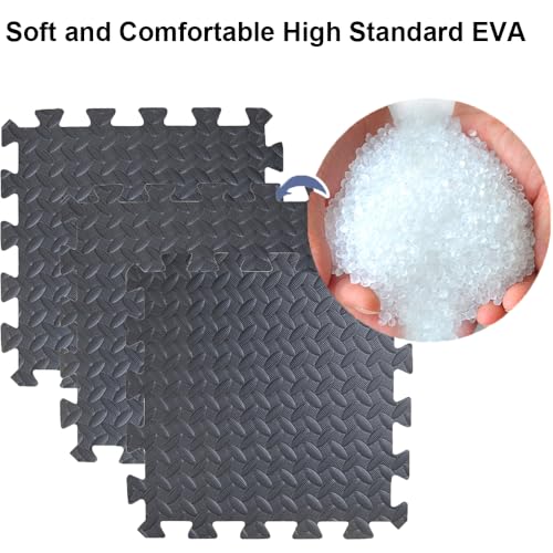 Colchonetas de yoga 20 pies cuadrados para gimnasio en casa, alfombrillas de ejercicio de 20 piezas, alfombrillas de juego EVA para armar rompecabezas 12" L x 12" W x 0.4" Th miniatura 4