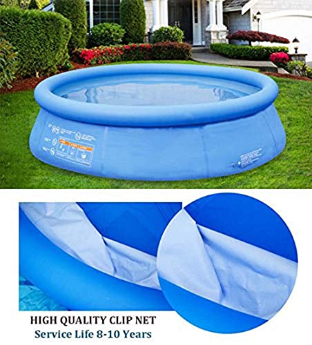 SHWYSHOP Pumpen-Schwimmbecken, rundes Garten-Schwimm-Planschbecken, mit Pumpe, perfekt für Jungen und Mädchen… – Bild 3