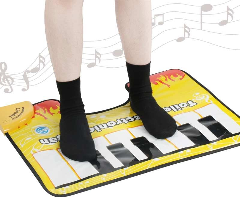 Tapis De Piano Pour Toilettes - Sol Interactif Musical Avec 12 Touches | Piles Incluses, Facile à Nettoyer