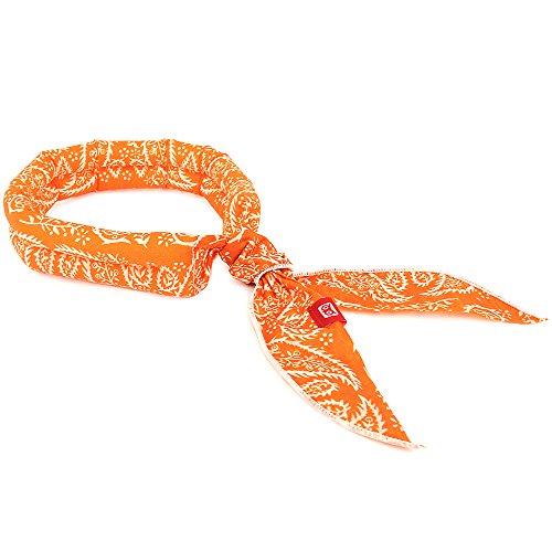 Cooling Scarf Chilling Sports Scarf/Headband/Neck Wrap w/ Crystal Polymer Cooling Technology -[Orange]