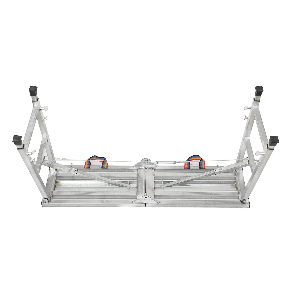 Plataforma de trabajo, escalera de aluminio, altura regulable hasta 200 kg, 60-90 cm, andamio portátil plegable, plataforma de trabajo con plataforma, banco de trabajo, escalera plegable para