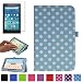 Produktbild TECHGEAR Schale für Amazon Fire HD 8 (2018/2017) - Folio-Etui aus PU-Leder mit Sicht- / Schreibständer Bildschirmschutz inklusive [HellBlau/Polka Dot]