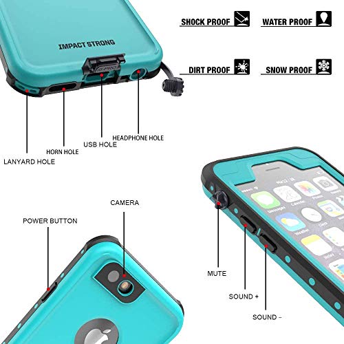 ImpactStrong iPhone 6 Plus / 6s Plus Waterproof Case [Fingerprint ID Compatible] Slim Full Body Protection for Apple iPhone 6 Plus 