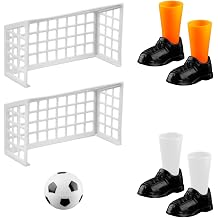 Finger Football Game Set with 2 Goals - Mini Tabletop Soccer Game, Fun Family Games for Adults, Desktop Football Match for Fans Club and Parties