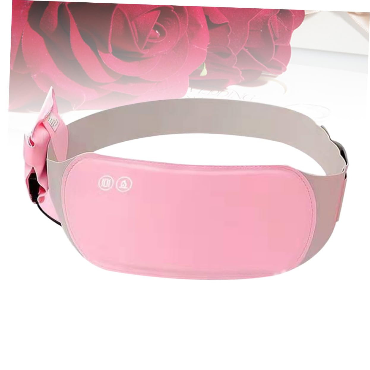 Cintura Riscaldante da Massaggio Rosa in Tessuto Elastico con Box