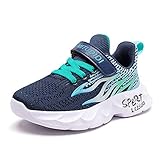  Mitudidi Sneaker Jungen 34 Kinder Turnschuhe Laufschuhe Kinderschuhe Unisex Junge Outdoor Sportschuhe Indoor Leicht Hallenschuhe Fitnessschuhe Atmungsaktiv Walkingschuhe Klettverschluss Halbschuhe