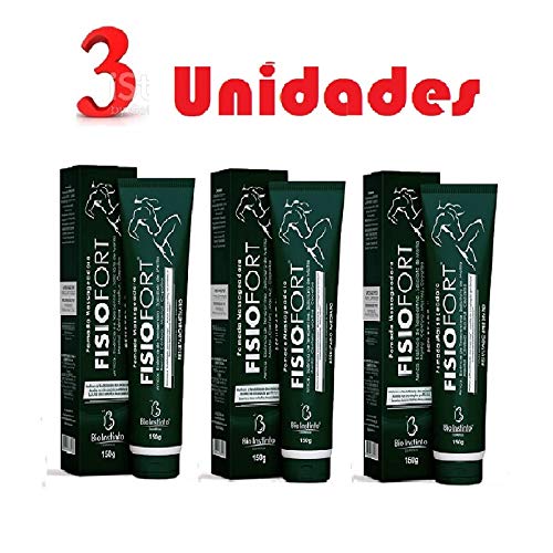 Kit com 3 Pomada Fisiofort Massageadora Bio Instinto Original 150g