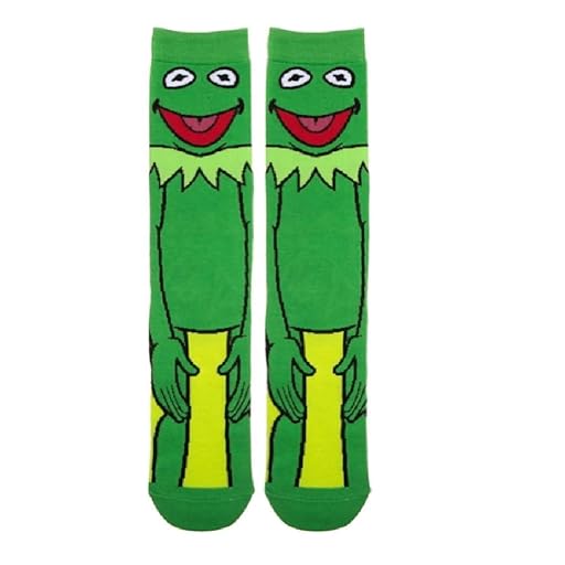 Shop-UP! Calcetines Kèrmìt la rana de los Mùppet dibujos animados película unisex, Negro , 43 | Ya disponible en tu tienda friki favorita! En mundofriki.es!