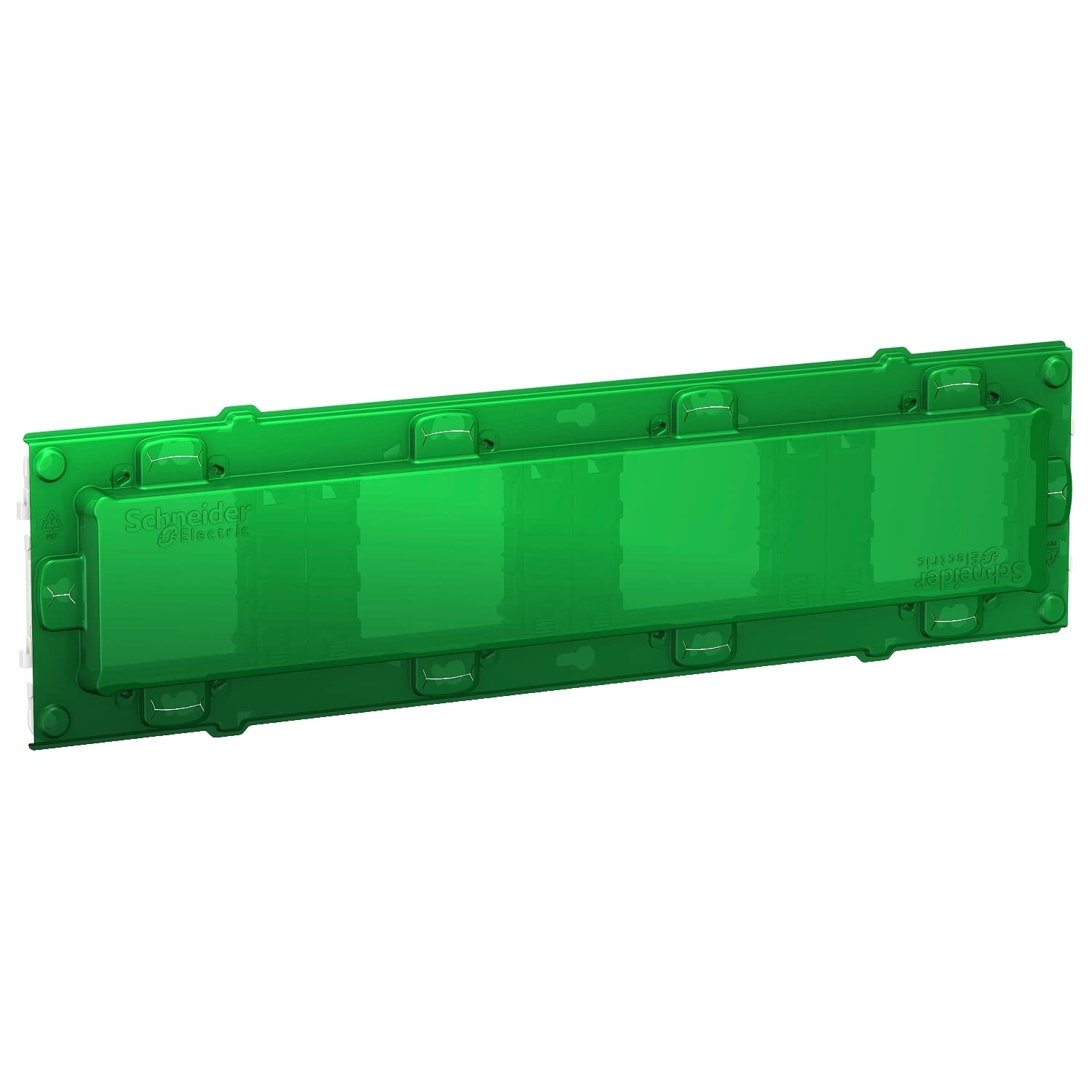 Support de fixation Unica Schneider 10 modules pour 4 postes avec plaque de protection - 3