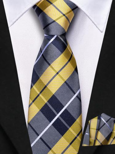 Image of Hi-Tie Boys Tie Pre-Tied Pocket Square Set Adjustable Kids Neckties Age 7-11 Years School UniForm Graduation