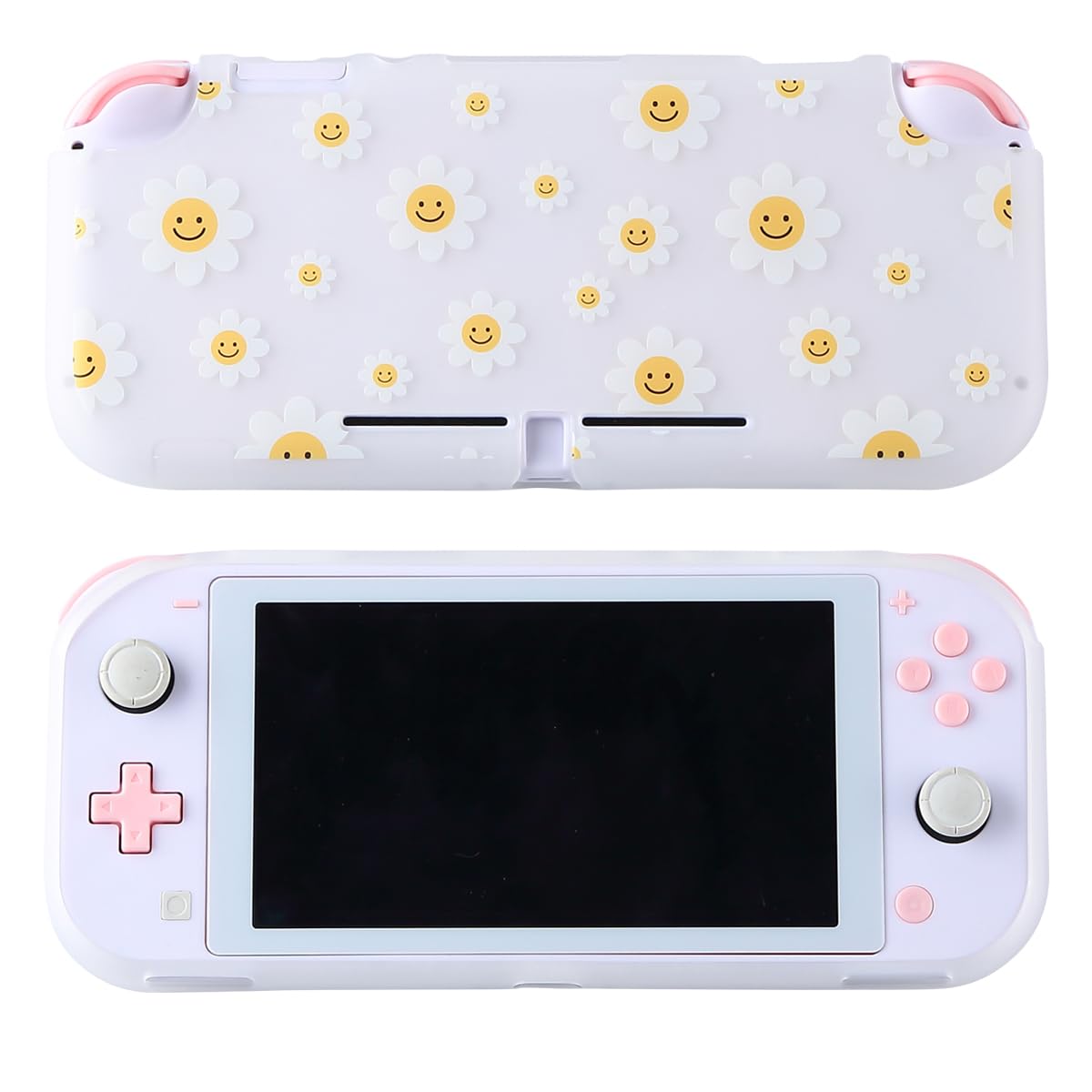 Schutzhülle für Nintendo Switch Lite, Schutzhülle, weiches Silikon, nur kompatibel mit Switch Lite Daisy Floral, stoßfest, ästhetischer Schutz