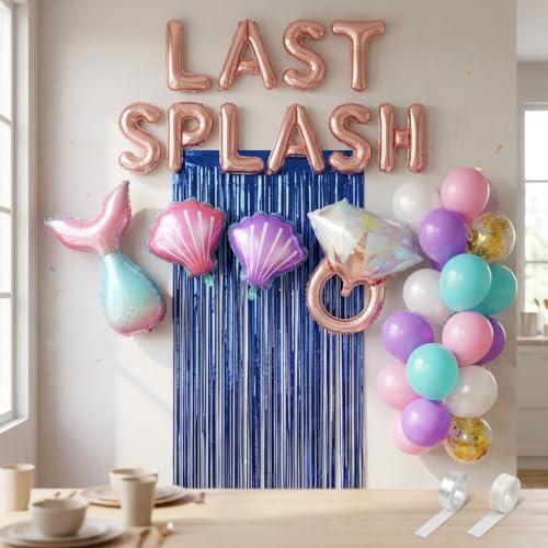 LaVenty Luxury Last Splash Balloons Mermaid Bachelorette Party Decorations