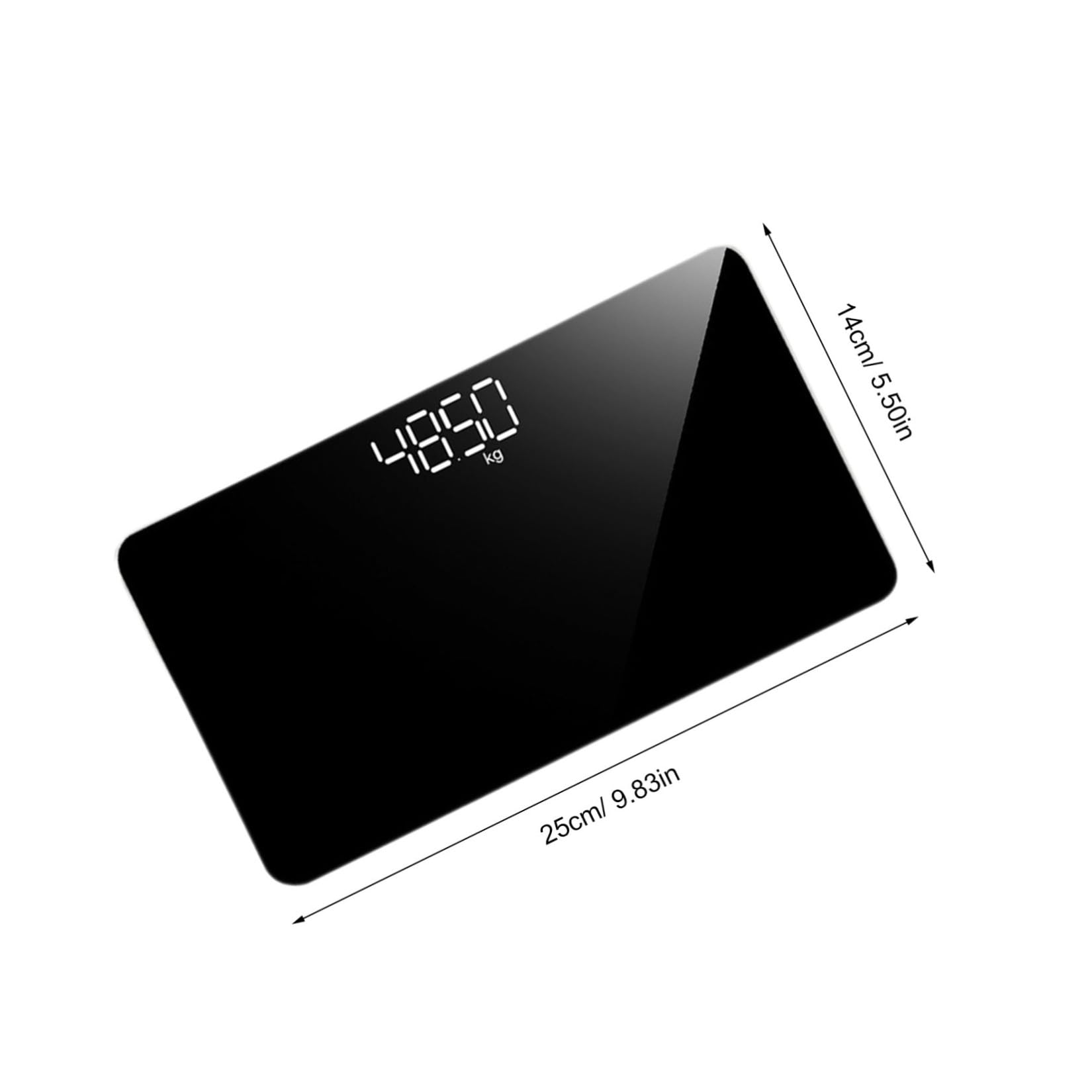 VILLCASE Báscula Electrónica Portátil Superficie Resistente a Arañazos y 4 Sensores, Mini Báscula Recargable para Control de Peso en Casa y Oficina