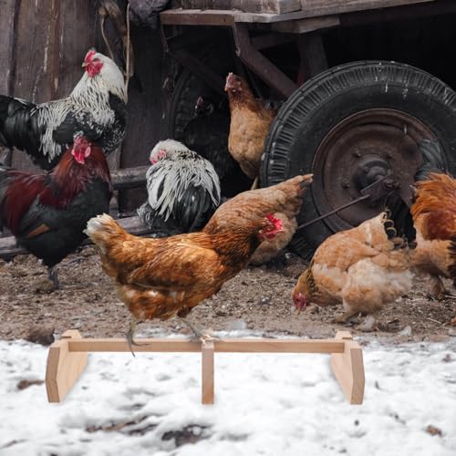 Image of SUPVOX Wooden Chicken Perch for Coop Natural Smooth Roosting Bar Hen Standing Perch 15.74X5.90X2.55In Suitable for Large Birds and Hens