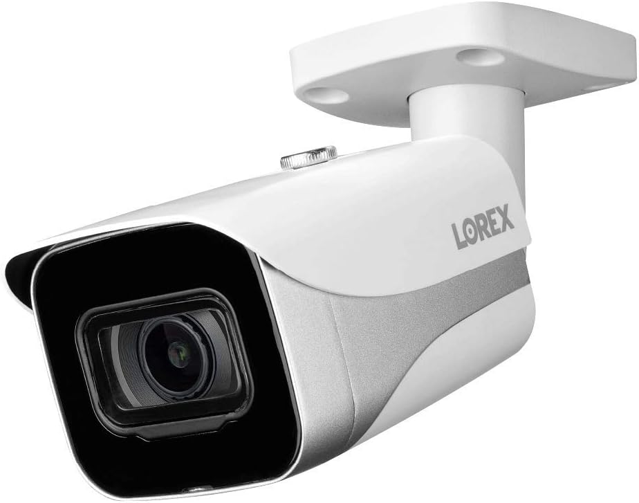 Lorex E861AB 4K 8MP IP Bullet Camera with 130ft Color Night Vision and Smart Motion Detection