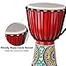 AIMEIS Goatskin Djembe Drum 10'' x 20'' African Hand Drum with Mahogany Body Hand Painted Pattern for Adults Drummer Beginners