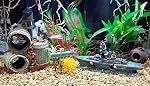 SLOCME Aquarium Shipwreck Ornament - Resin Sunken Ship Decoration, Eco-Friendly for Freshwater Saltwater Aquarium Betta Fish