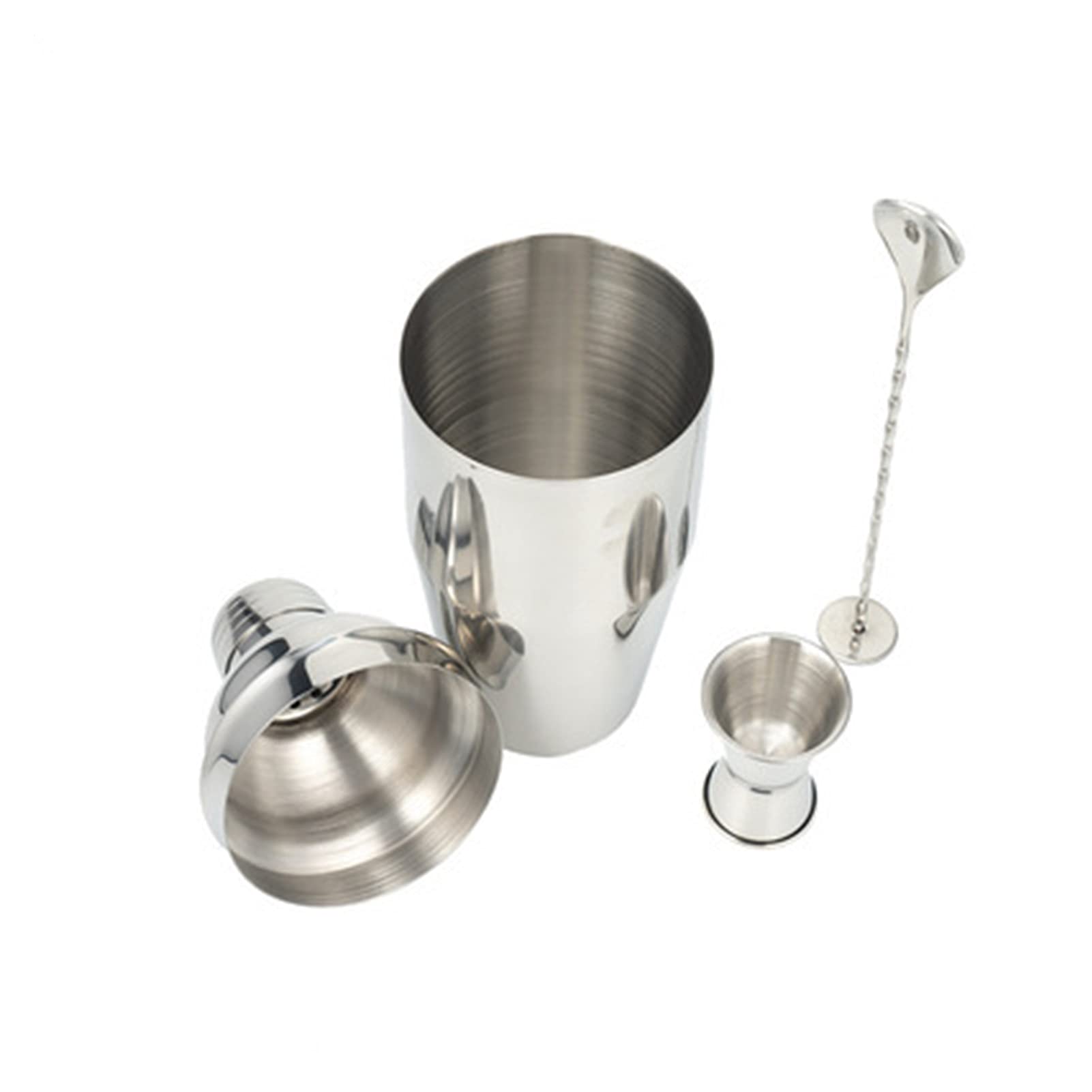 Juego de Coctelera Coctelero de cócteles Sistema de Acero Inoxidable Shaker con Cuchara y Jigger Martini Shaker & Bar Shaker Principiantes Agitador de Cócteles