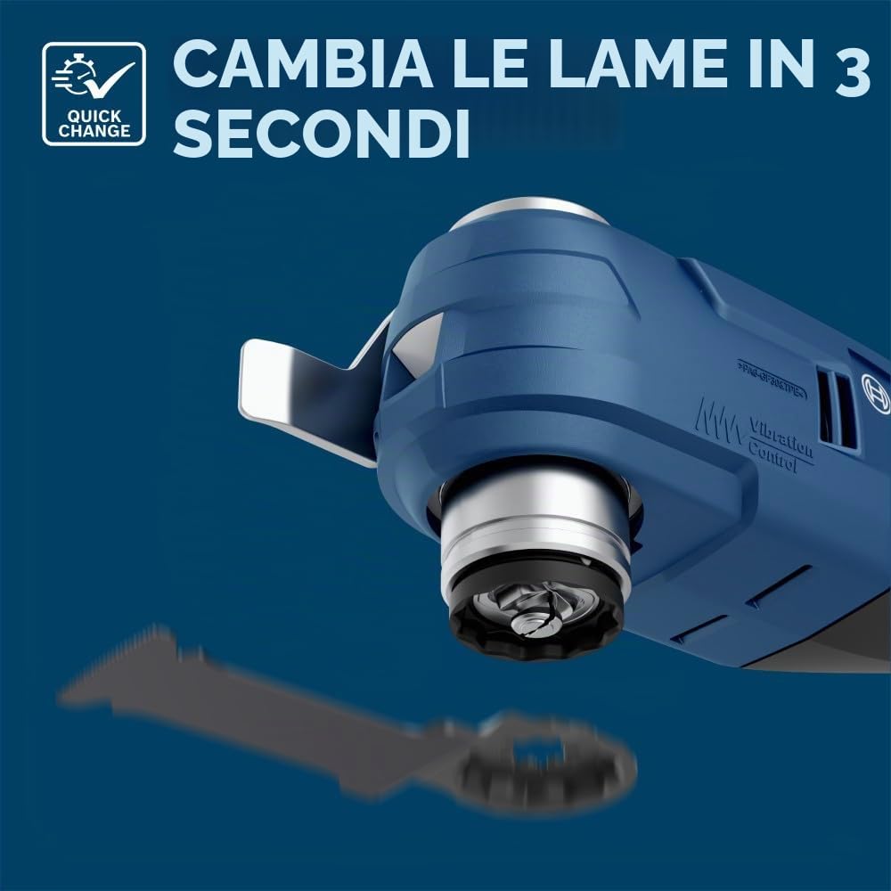 BOSCH Starlock OSL114C-10 - Confezione da 10 lame oscillanti multiuso in metallo e carburo di carburo per tagliare barre di ferro, metallo, legno con chiodi, cartongesso e piastrelle