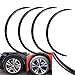 4pcs Universal Car Wheel Fender Trim Kit Widening Wheels Interior fender Bars Carbon fiber color for Benz BMW VW Ford Jeep USW All cars (black)