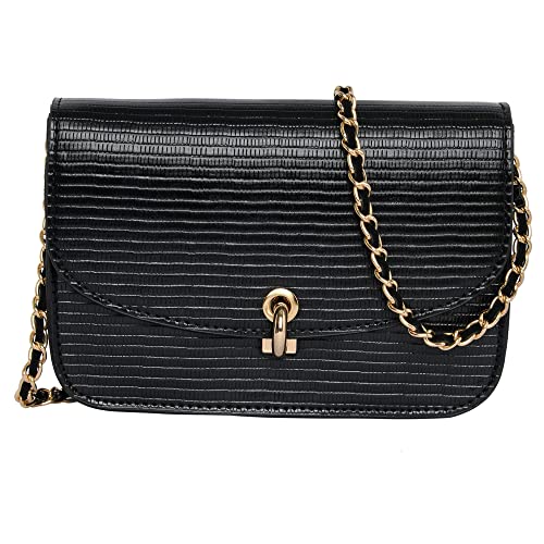 Accessorize London Womens Faux Leather Black Eddie Croc Sling Bag |Trendy Stylish Crossbody Bags For Daily Use | Messenger Bag (B07W58VS9H) Amazon Price History, Amazon Price Tracker