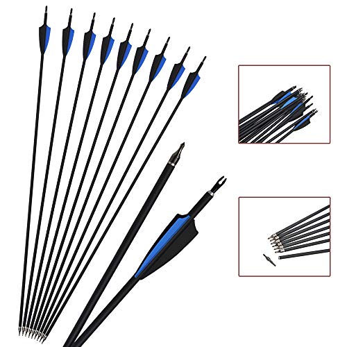  MILAEM 12 pièces 30 Pouces tir à l'arc de flèc...