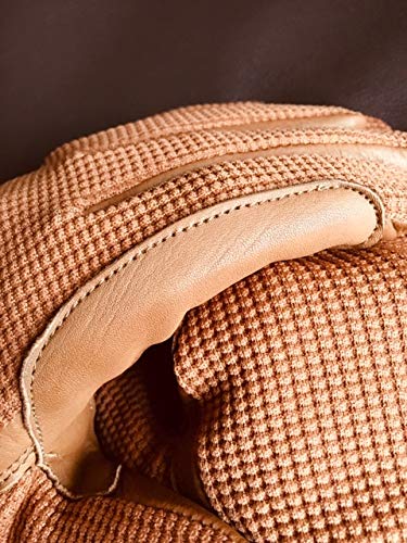 Gants d'équitation pour homme en cuir véritable et coton de qualité supérieure Marron clair