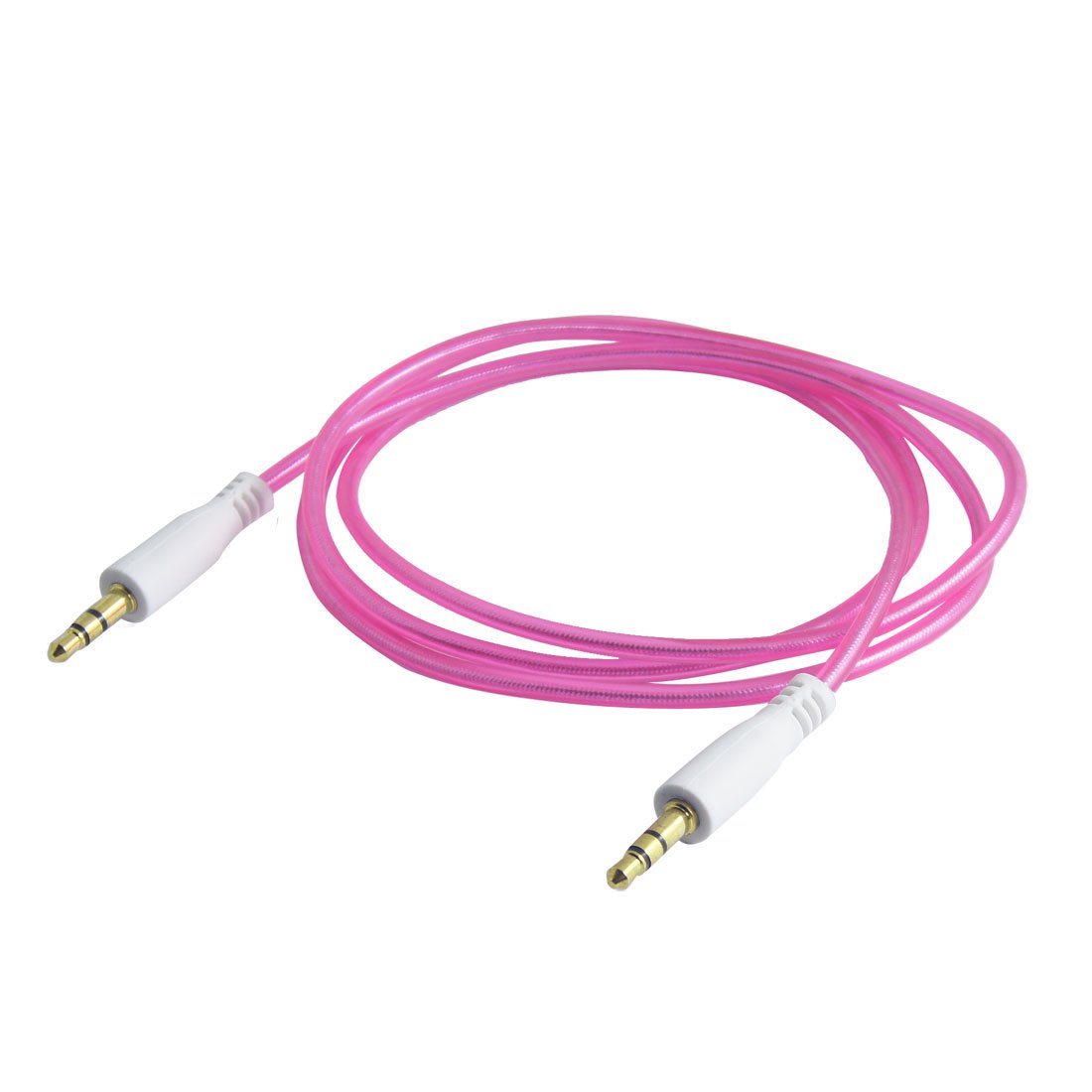 Qtqgoitem Fuchsia 3.5mm Male to Male Stereo Audio Cable Aux Cord 1M for PC Mp3 (model: d1e 0dd 018 bbc a34)