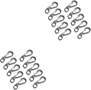 Sosoport 20 Pcs Siding Hooks Pram Bag Mommy Hook Keychain Lock Hook Diaper Bags Hook Backpack Hooks Cars for Baby Stroller Clips Metal Key Ring Carabiner Clip Mummy Bag Mother Spring