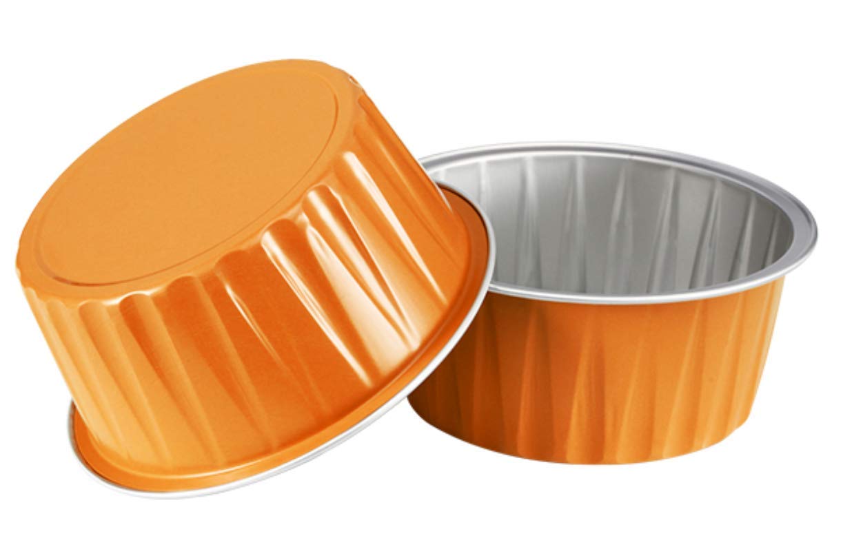 Amazon.com: KEISEN 5oz 3 2/5" Set of 24 Disposable Aluminum Foil Cups 125ml  for Muffin Cupcake Baking Bake Utility Ramekin Cup (orange): Home & Kitchen