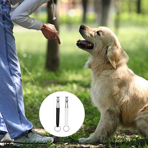 2 Stück Hundepfeife RüTter Rückruf,Erziehungshilfen für Hunde,Anti-Bell-Hundepfeife,Dog Whistle,Hundepfeifen Trainingspfeife,Haustiere Hochfrequenz Bellen,Training Pfeifen,for Hundetraining (Weiß)